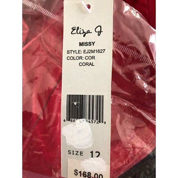 Eliza J Missy Lace Dress in Coral Coctail Party Size 12 - Picture 5 of 5